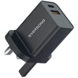 Riversong Safekub D6 30W PD QC Wall Charger Black,